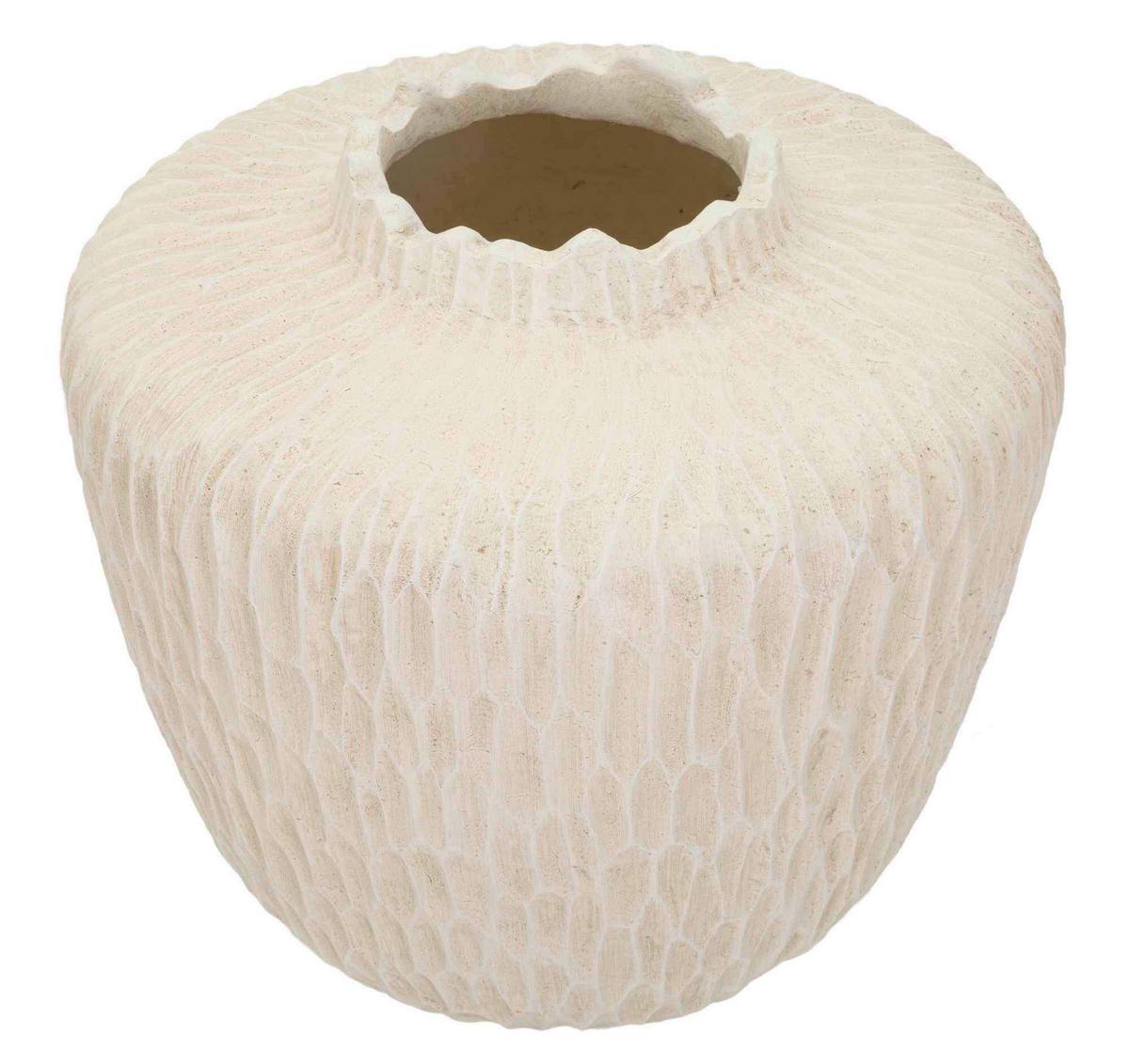 Vase Shade Pot Creme B: 35 cm - Creme, Basics, Metall (35/32,5/35cm)