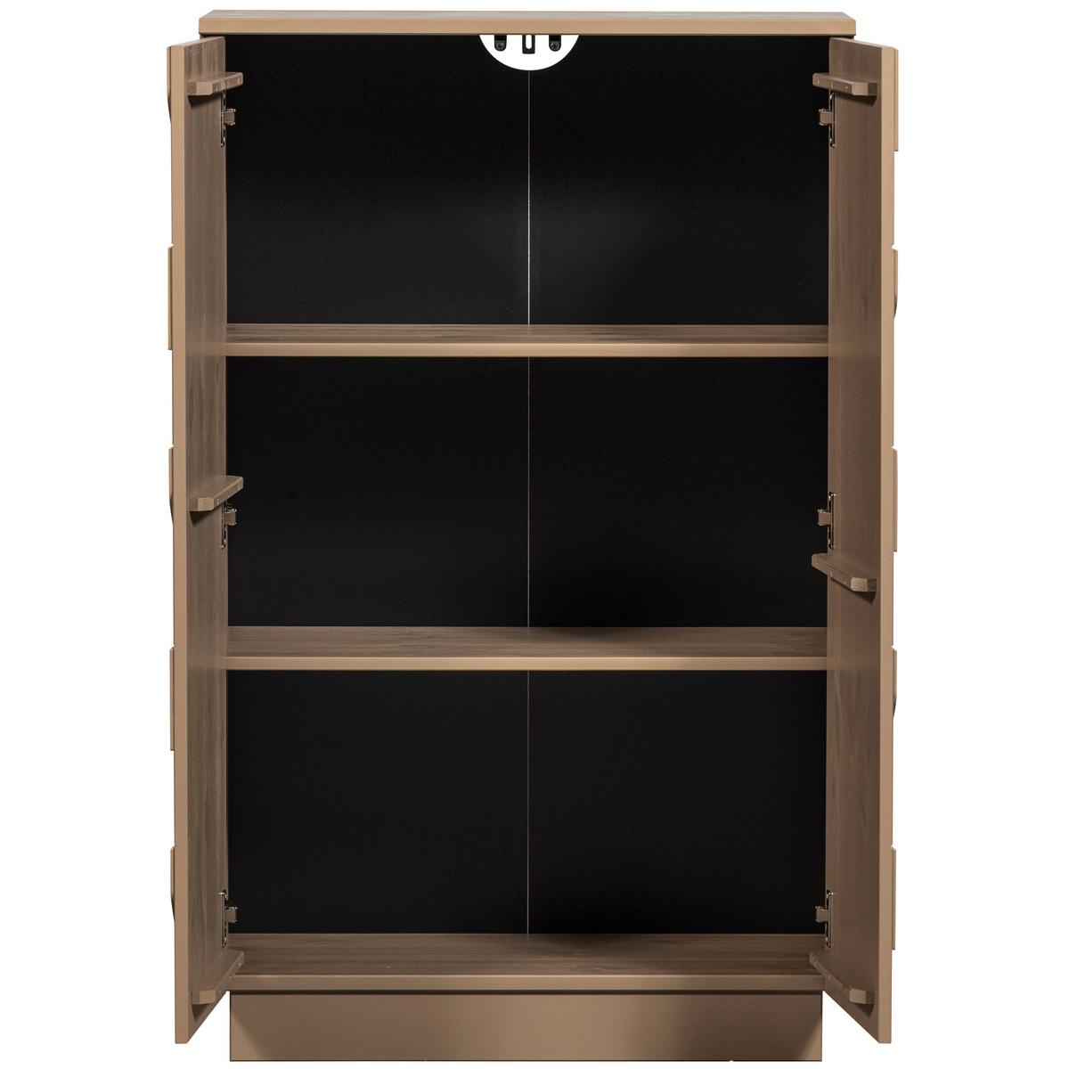 Highboard Teo, Schlammfarben B: 72 cm - Schlammfarben, Design, Holz (72/116/35cm) - Livetastic