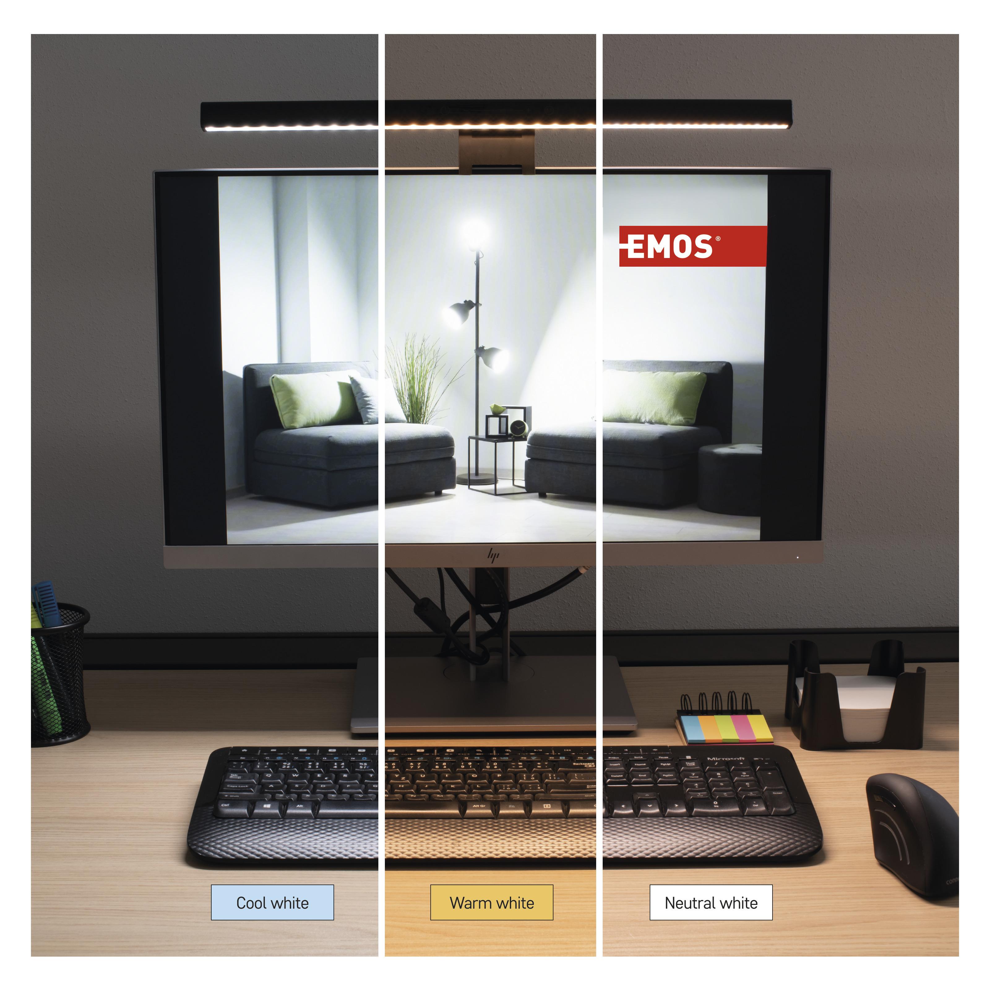 Led Lampa Na Monitor Ava - černá, Moderní, plast (46/10,5/5,3cm)