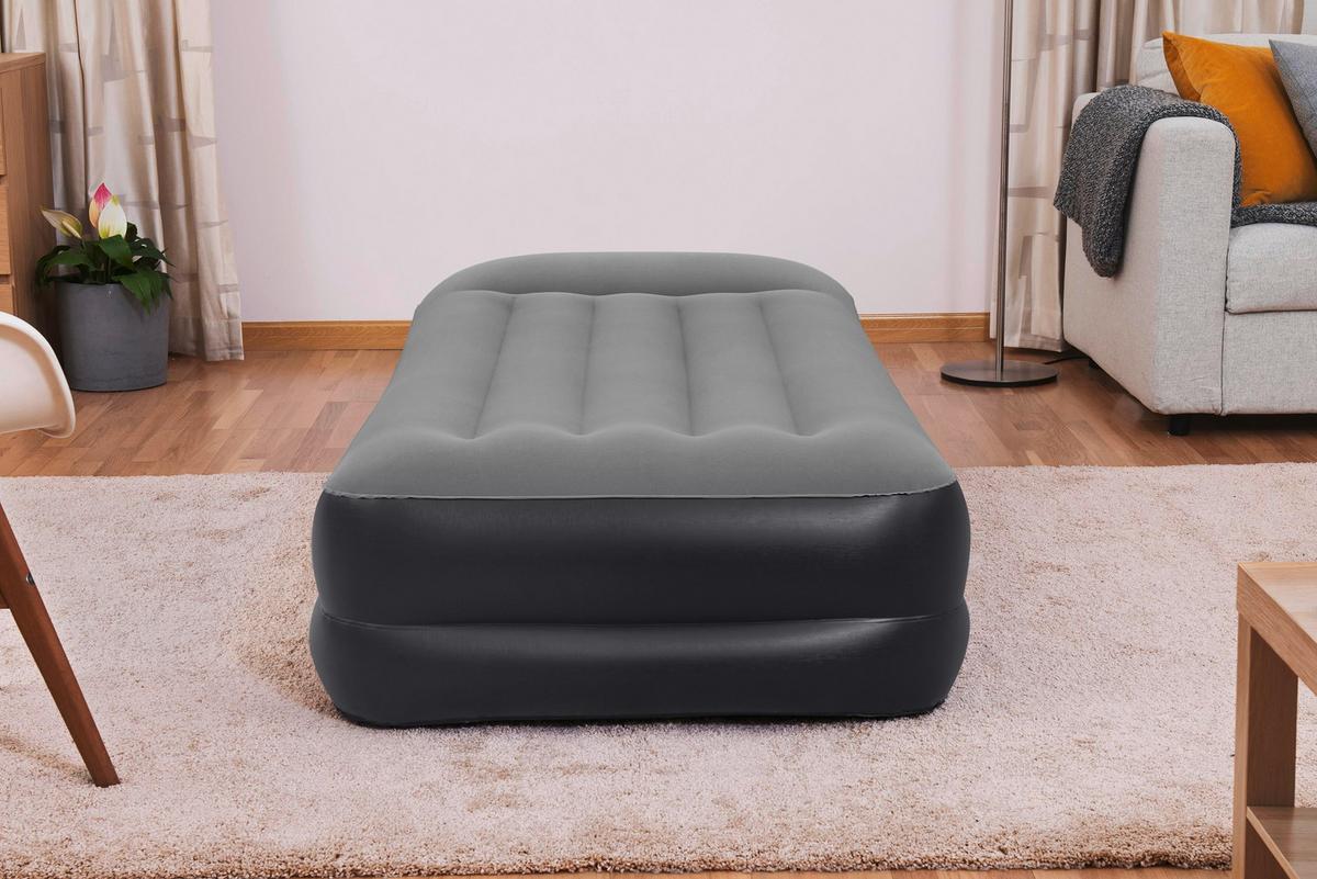 Luftbett Hannes 191x97x46 Cm Bis 150kg, Inkl. Pumpe - Dunkelgrau/Schwarz, KONVENTIONELL, Kunststoff/Metall (191/97/46cm) - Bestway