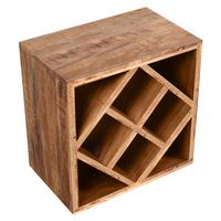 Weinregal Naturfarben B: 40 cm - Naturfarben, Design, Holz (40/40/25cm) - Livetastic