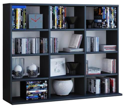 Regál Megosa Mini čierna - čierna, Konventionell, kompozitné drevo (102/83/18 (23)cm) - MID.YOU