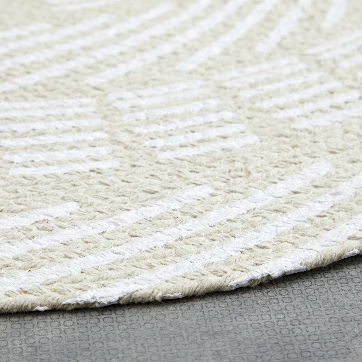 Koberec tkaný na plocho MIAMI, Ø: 100 cm - přírodní barvy/světle hnědá, Moderní, textil (100cm) - Modern Living