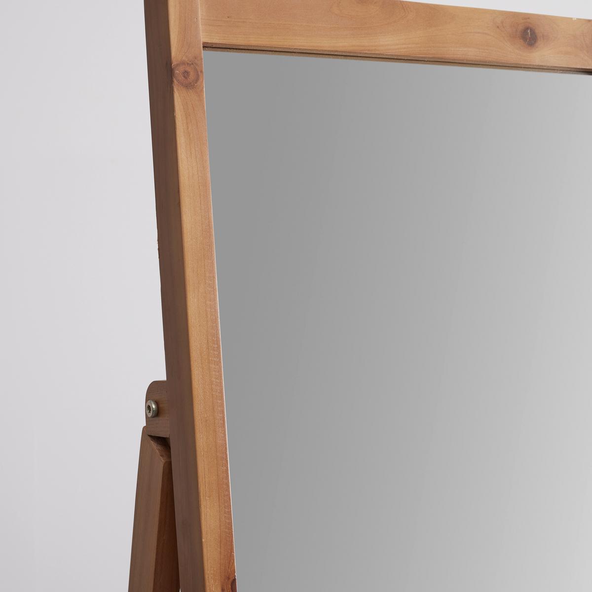 Zrcadlo MILIAS - přírodní barvy, Moderní, dřevo/sklo (46/173/55cm) - P & B