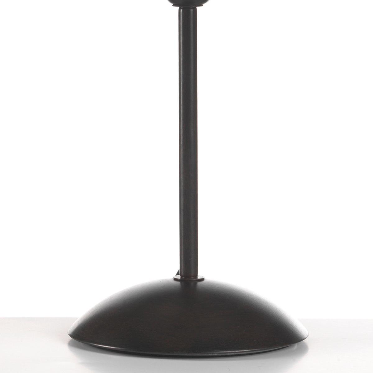 Tischleuchte Schwarz Cognac L: 30 cm 22w - Cognac/Schwarz, Basics, Kunststoff/Textil (30/30/40cm)