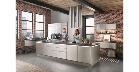 Einbauküche Indiana Frei Planbar Modern, Grifflos - Anthrazit/Weiß, MODERN, Holzwerkstoff - Vertico