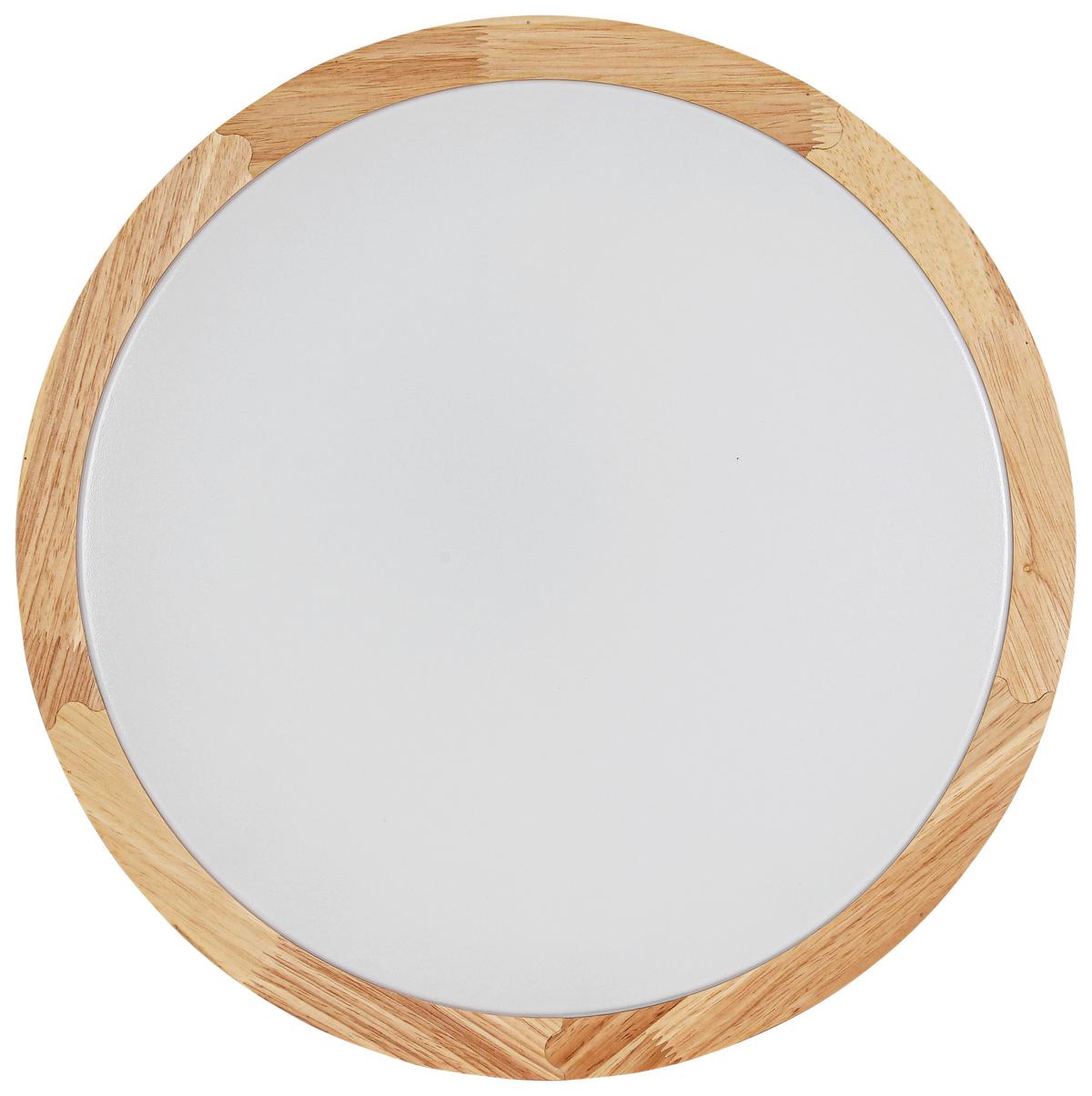 LED-Deckenleuchte Belinda - Eichefarben/Weiß, MODERN, Holz/Kunststoff (45/7,5cm) - Luca Bessoni