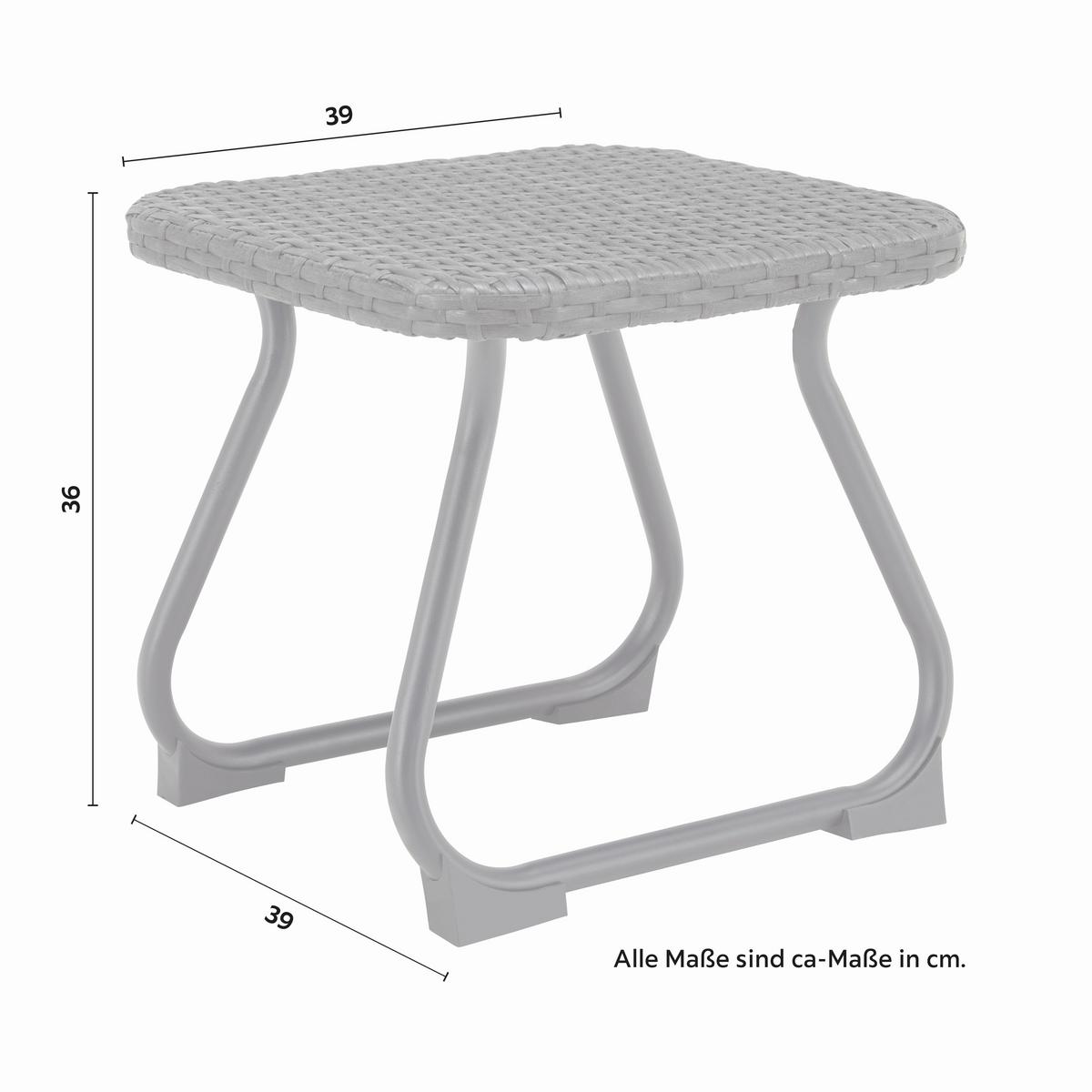 Záhradná súprava AUGUSTINA tm. sivá - tmavosivá, Modern, kov/plast - Bessagi Garden