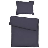 Seersucker Bettwäsche 140x200 cm Milena Baumwolle Anthrazit - Anthrazit, KONVENTIONELL, Textil (140/200cm) - Luca Bessoni