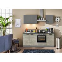 Küchenzeile Base Plan Ohne Geräte B: 200 Cm, Farb Auswahl - Nussbaumfarben, Design, Holzwerkstoff (200cm) - Express