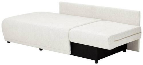 Recamiere Nello Sandfarben Mit Schlaffunktion - Sandfarben/Schwarz, KONVENTIONELL, Textil (171/73/93cm) - MID.YOU