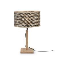 TISCHLEUCHTE JAVA/T25/N/3218/BN - Schwarz/Naturfarben, Trend (32/38/32cm) - Good & Mojo