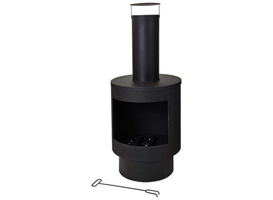 Garten- und Terrassenkamin Anid - Schwarz, MODERN, Metall (44,5/115cm) Garten- und Terrassenkamin Anid - Schwarz, MODERN, Metall (44,5/115cm)