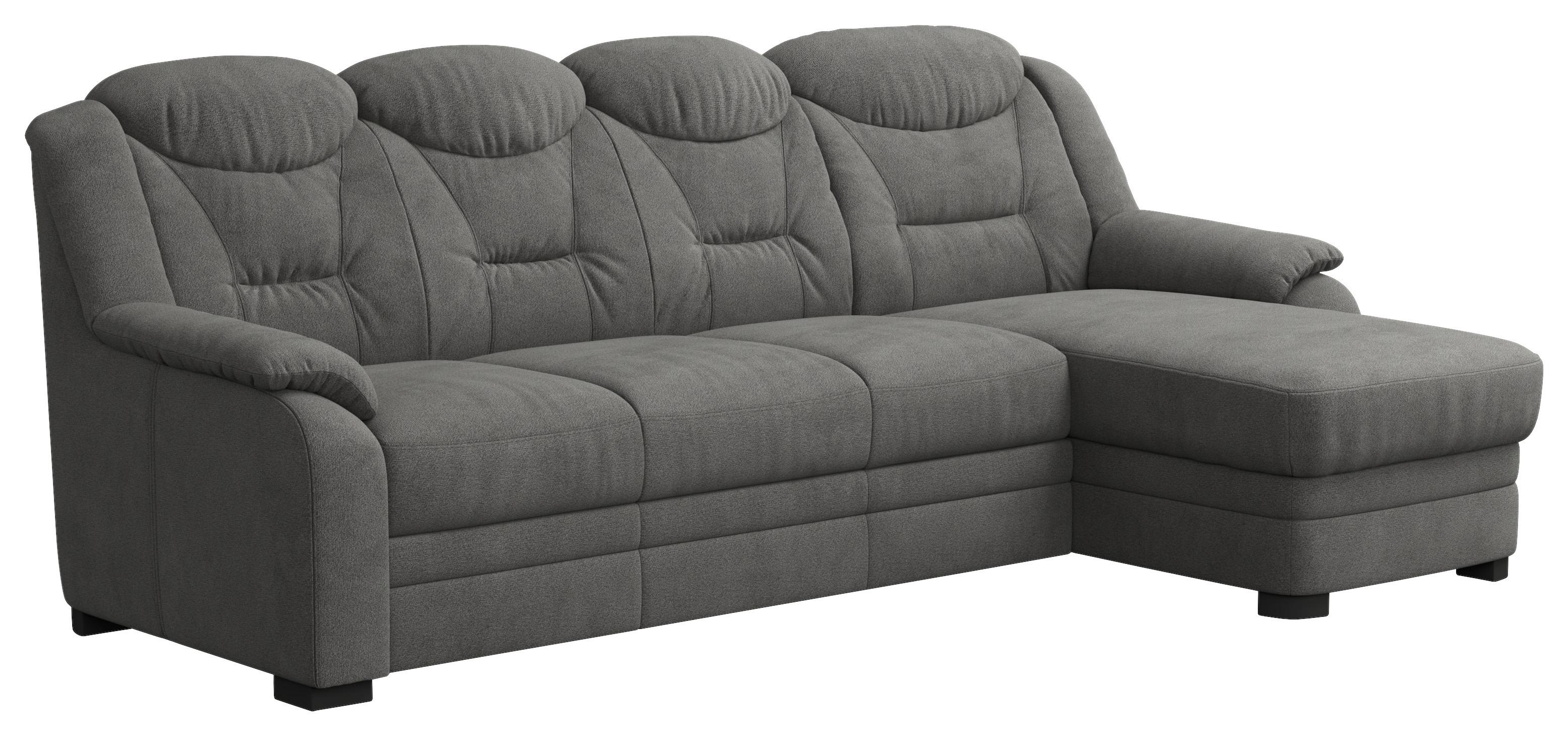 Ecksofa Marcus Anthrazit S: 257x162 cm - Anthrazit/Schwarz, Basics, Textil (257/162cm) - MID.YOU