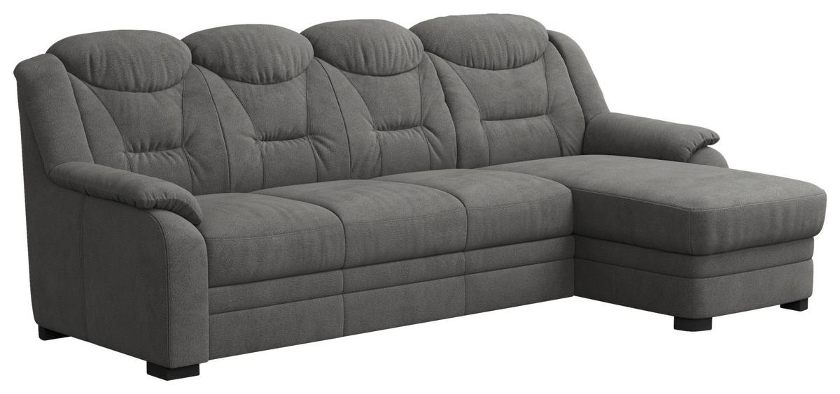 Ecksofa Marcus Anthrazit S: 257x162 cm - Anthrazit/Schwarz, Basics, Textil (257/162cm) - MID.YOU