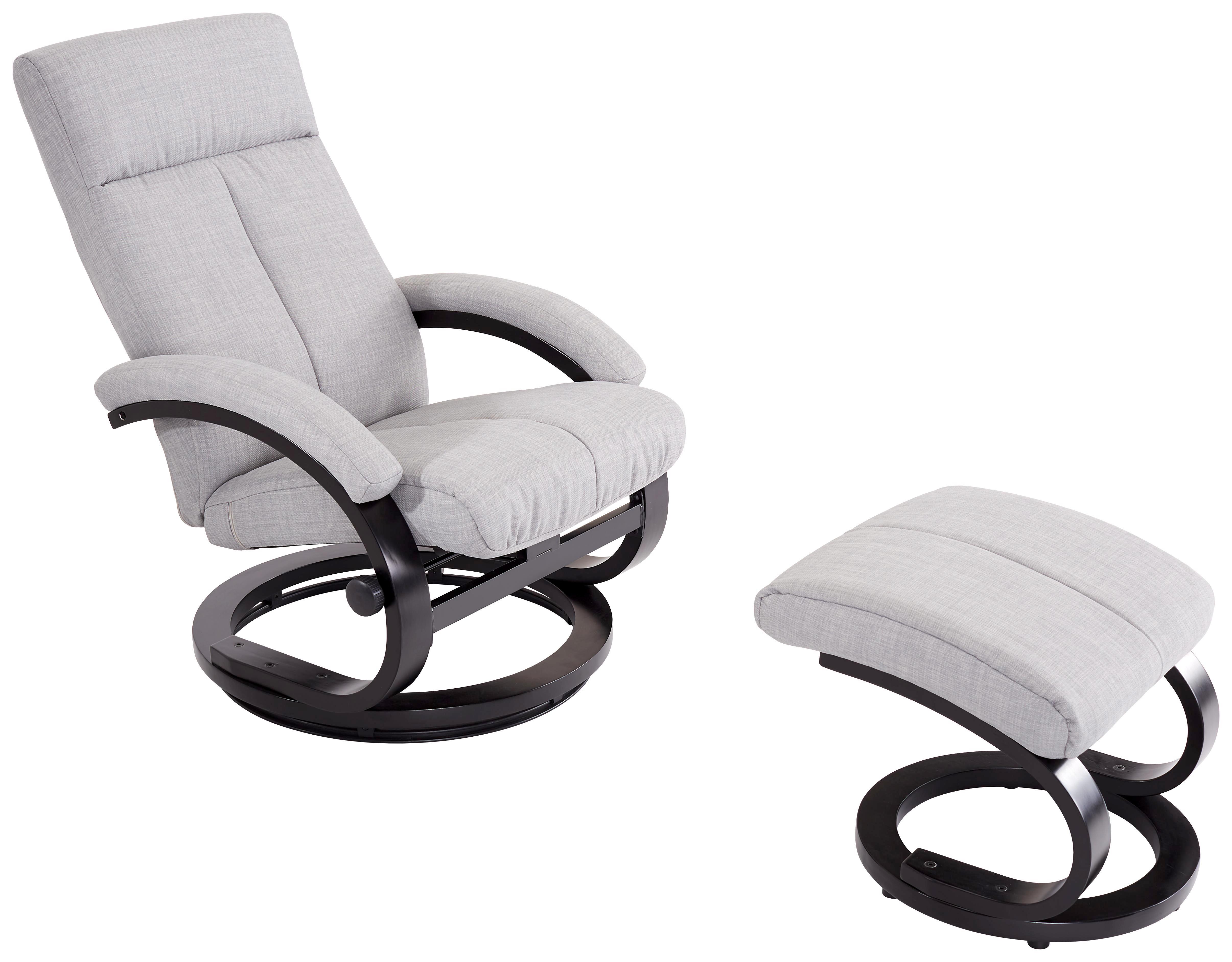 Tv-fotel Niklas - Világosszürke/Fekete, modern, Fa/Fém (66/98-86/80-110cm) - Ombra