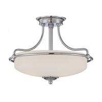 Deckenleuchte Qz-Griffin-Sfs-An - Nickelfarben, Natur, Glas/Metall (42.2/30.1cm) - Elstead Lighting