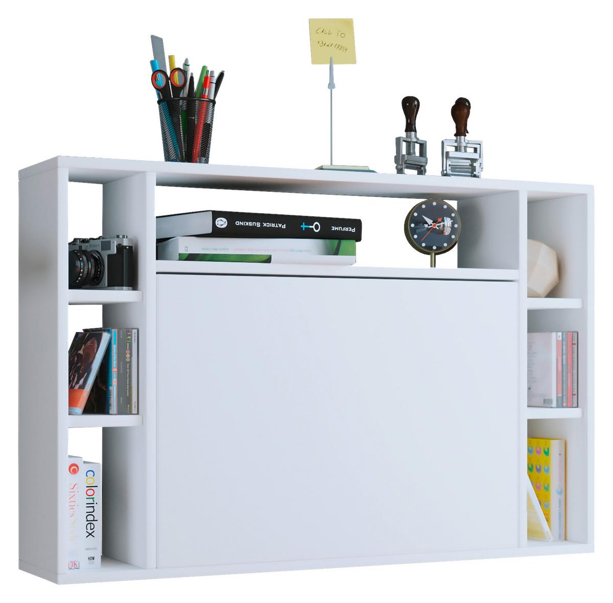 Laptoptisch Wandila B: 90 cm Weiß - Weiß, KONVENTIONELL, Holzwerkstoff (90/20/60cm) - MID.YOU