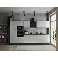 Küchenblock Oliver Weiß, Grau B: 340 cm - Weiß/Grau, Design, Holzwerkstoff (340cm) - Respekta