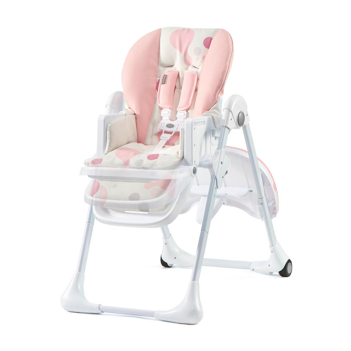 Hochstuhl Yummy Bunt, B/H/T: 55,5x105x84,5cm - Multicolor/Rosa, Basics (55.5/105/84.5cm) - Kinderkraft