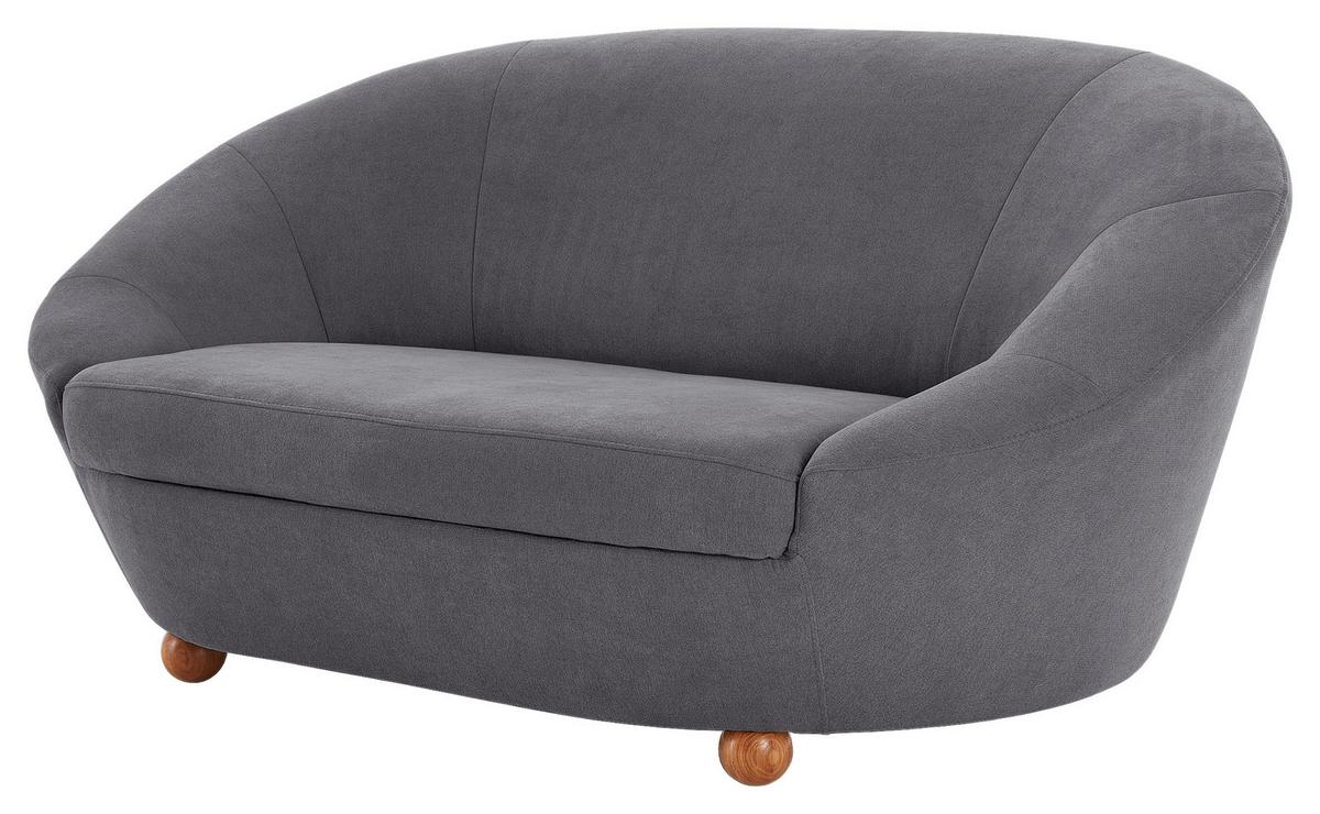 2-sitzer-sofa Looks Iv Dunkelgrau - Eichefarben/Dunkelgrau, Design, Textil (178/82/114cm) - LOOKS by W.Joop