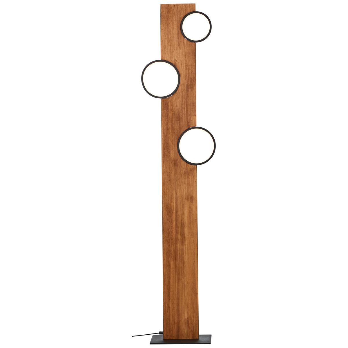 Led-stehleuchte G99935/76 Cheesy - Hellbraun/Schwarz, Natur, Holz/Metall (140,4/31,2/18cm) - Brilliant