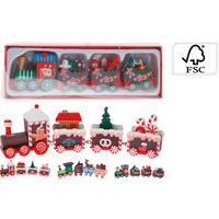Dekozug Holzzug - Rot/Multicolor, Basics, Holz (22,3/2,8/7,5cm)