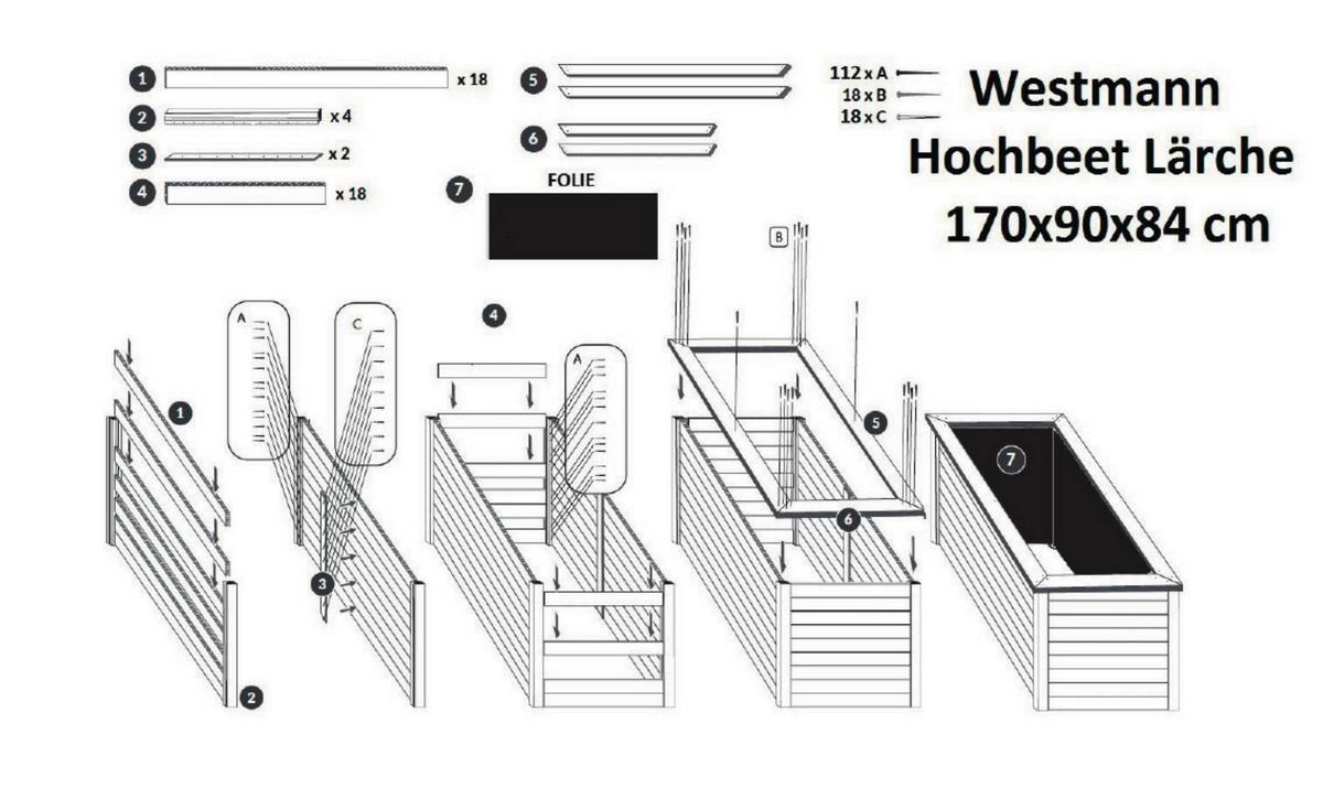 Hochbeet Echtholz Lärche 90x84x170 cm Lärchefarben - Lärchefarben, Basics, Holz (90/84/170cm)