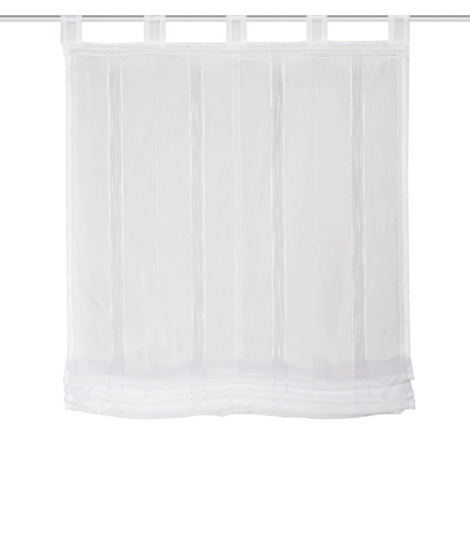 Raffrollo Alnur Weiß 140/140 cm - Weiß, KONVENTIONELL, Textil (140/140cm)