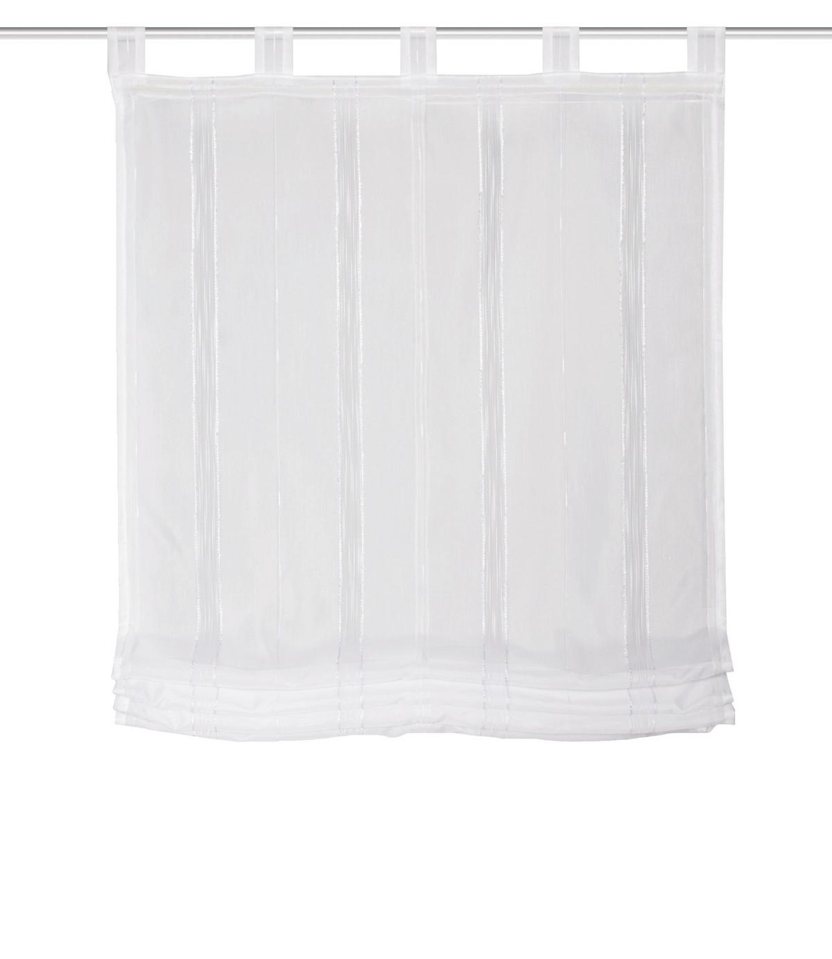 Raffrollo Alnur Weiß 100/140 Cm - Weiß, KONVENTIONELL, Textil (100/140cm)