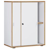 Aktenschrank Salia Weiß, Honigeiche B: 60 cm - Honigeiche/Weiß, Design, Holzwerkstoff (60/74/33cm) - MID.YOU