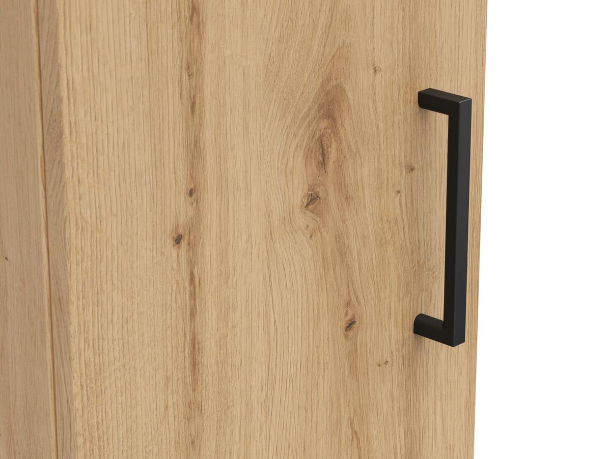 Skriňa CABINET š: 30 cm - čierna/dub artisan, Modern, kompozitné drevo/plast (30/115/40cm)