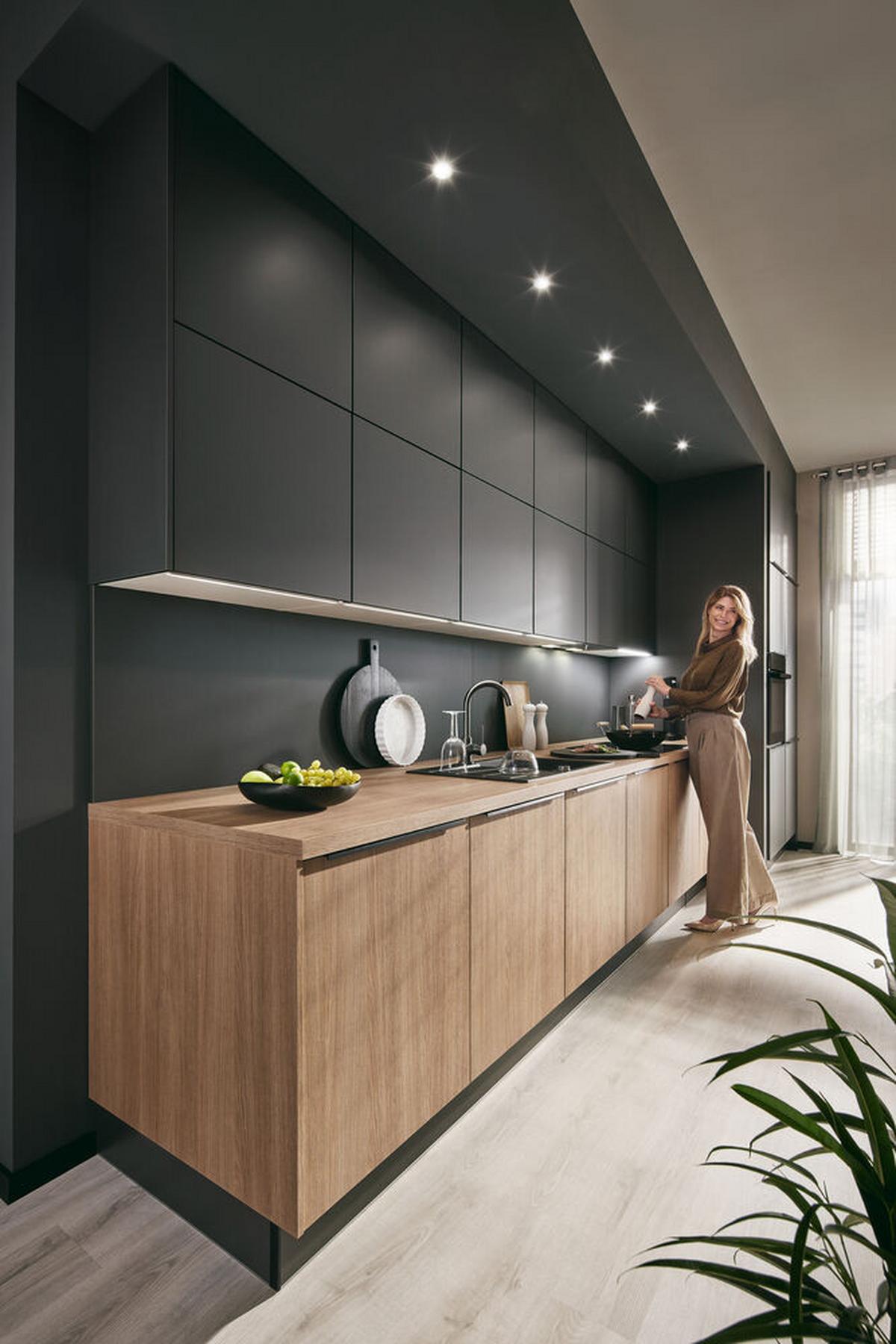 Einbauküchen Pn 210 Frei Planbar Modernes Design - Holzwerkstoff - Pino