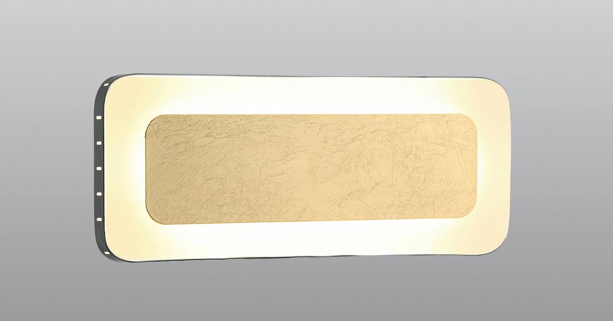 Led-wandleuchte S Go Solaris 1-Flammig 3-Helligkeitsstufen - Goldfarben/Schwarz, Design, Metall (30/12/4,5cm)