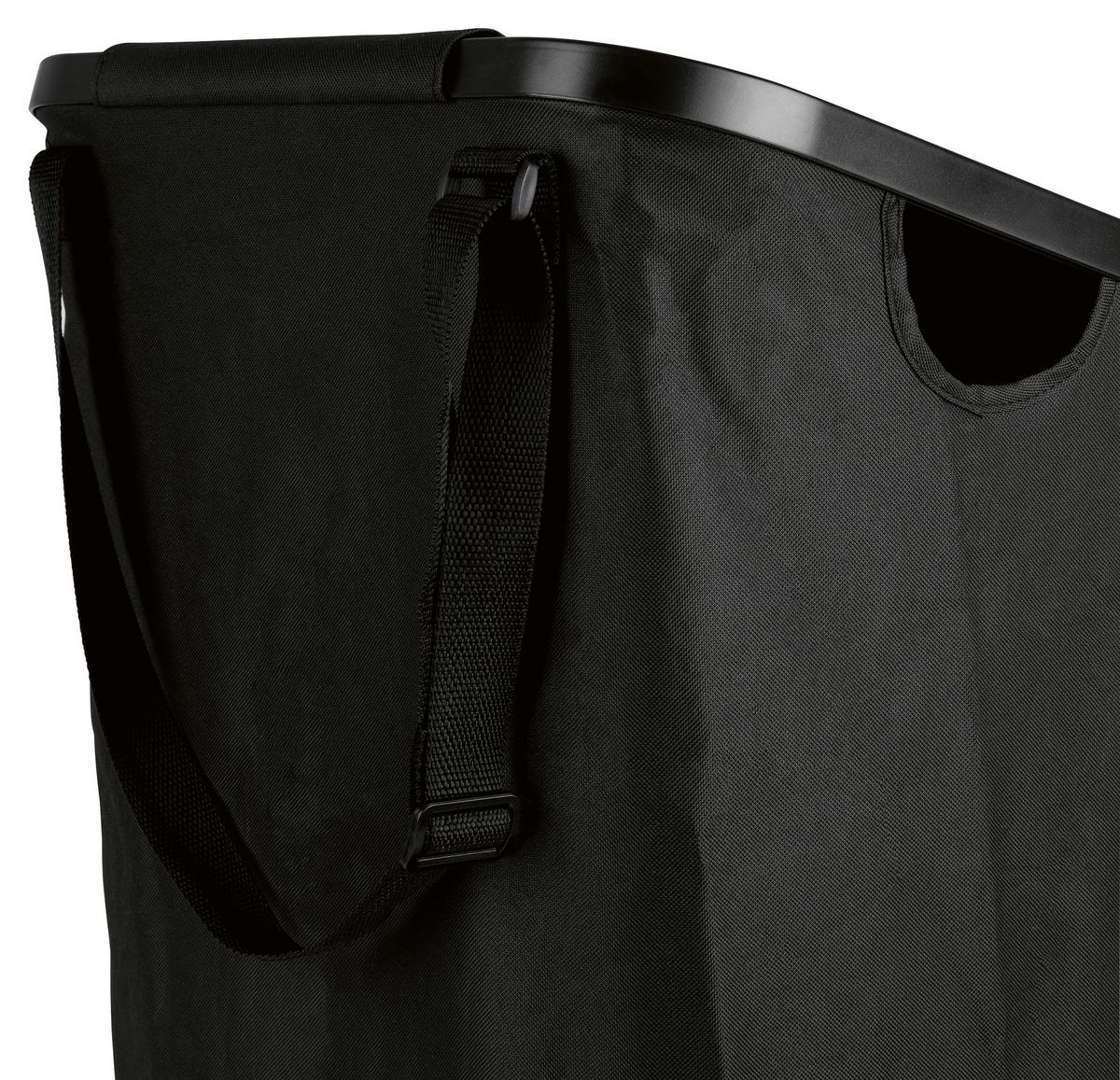 Flaschen/Dosensammelbehälter 80 Liter - Schwarz, Basics, Naturmaterialien/Kunststoff (40/32.5/72cm)