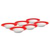 Suppentellerset Rot Weiß 6-teilig D: 21,5 cm - Rot/Weiß, Basics, Keramik (21,5cm) - Van Well