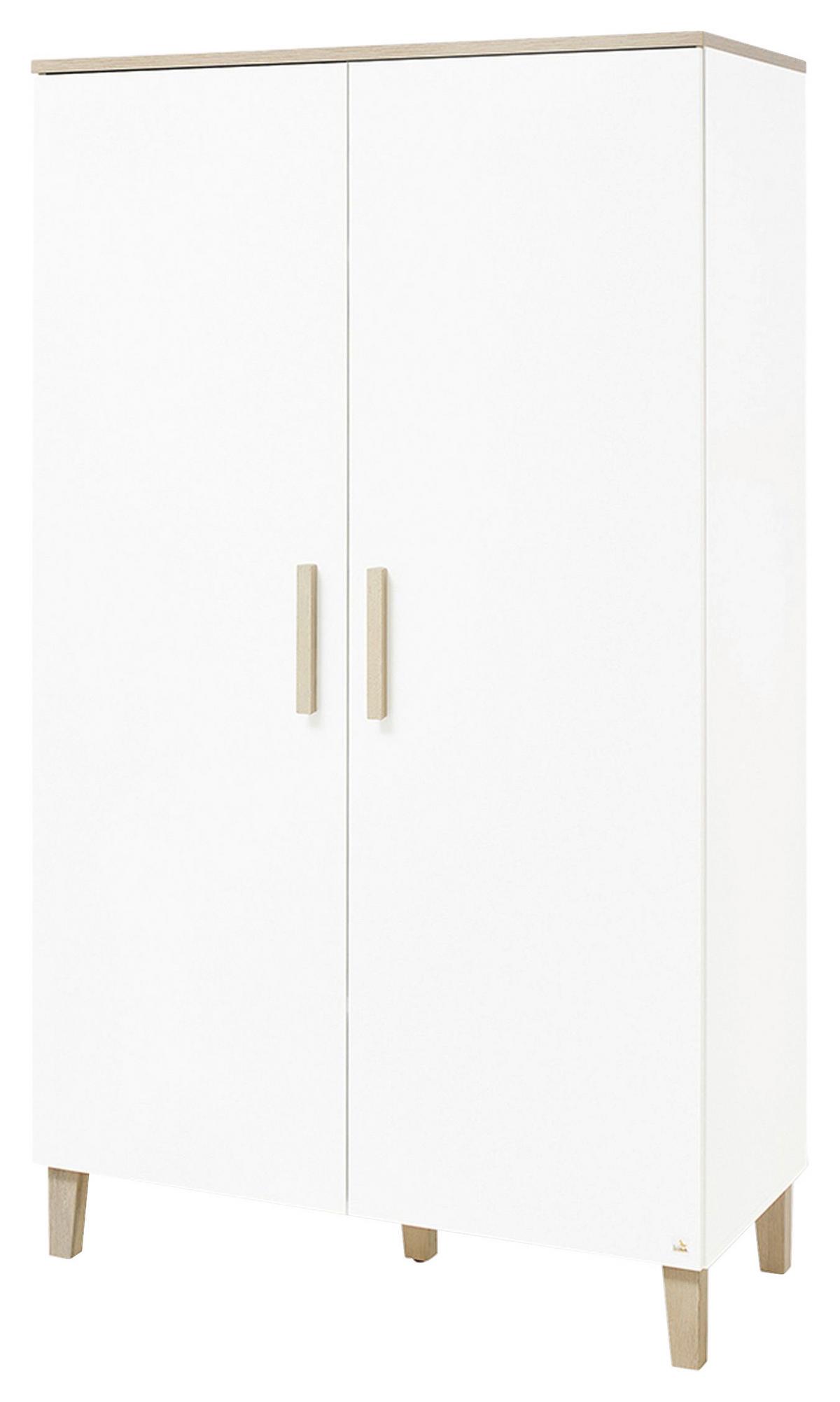 BABYZIMMER Weiss, Eichefarben - Eichefarben/Weiß, Design, Holzwerkstoff (145/77/84cm) - Pinolino