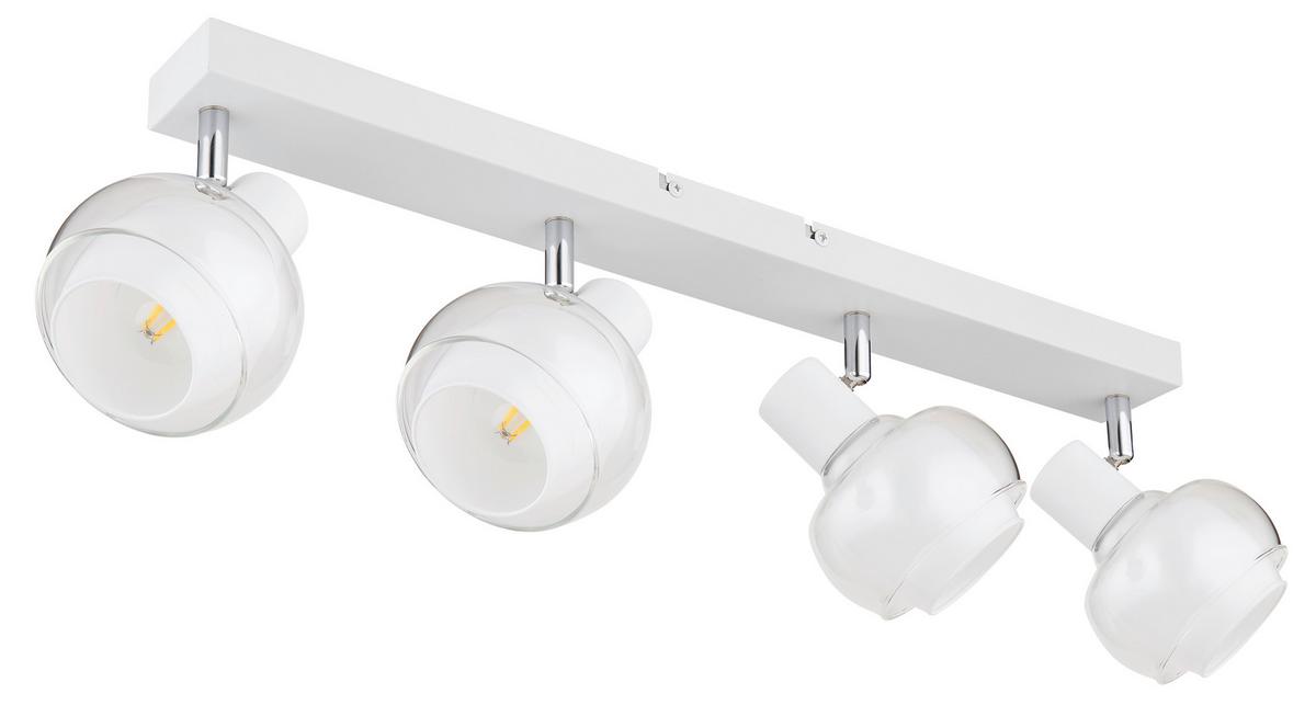 Strahler 54309-4w - Klar/Chromfarben, Design, Glas/Metall (56/10,5/13,5cm) - Globo