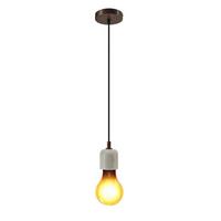 Hängeleuchte Sigma H: 36 Cm 1-Flammig Naturstein - Weiß, Trend, Stein/Metall (10,5/10,5/36cm) - Kayoom
