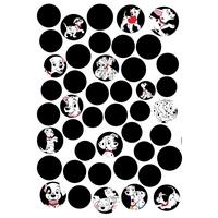 Wandtattoo 101 Dalmatiner Dots - Schwarz/Weiß, Basics, Kunststoff (50/70cm) - Komar