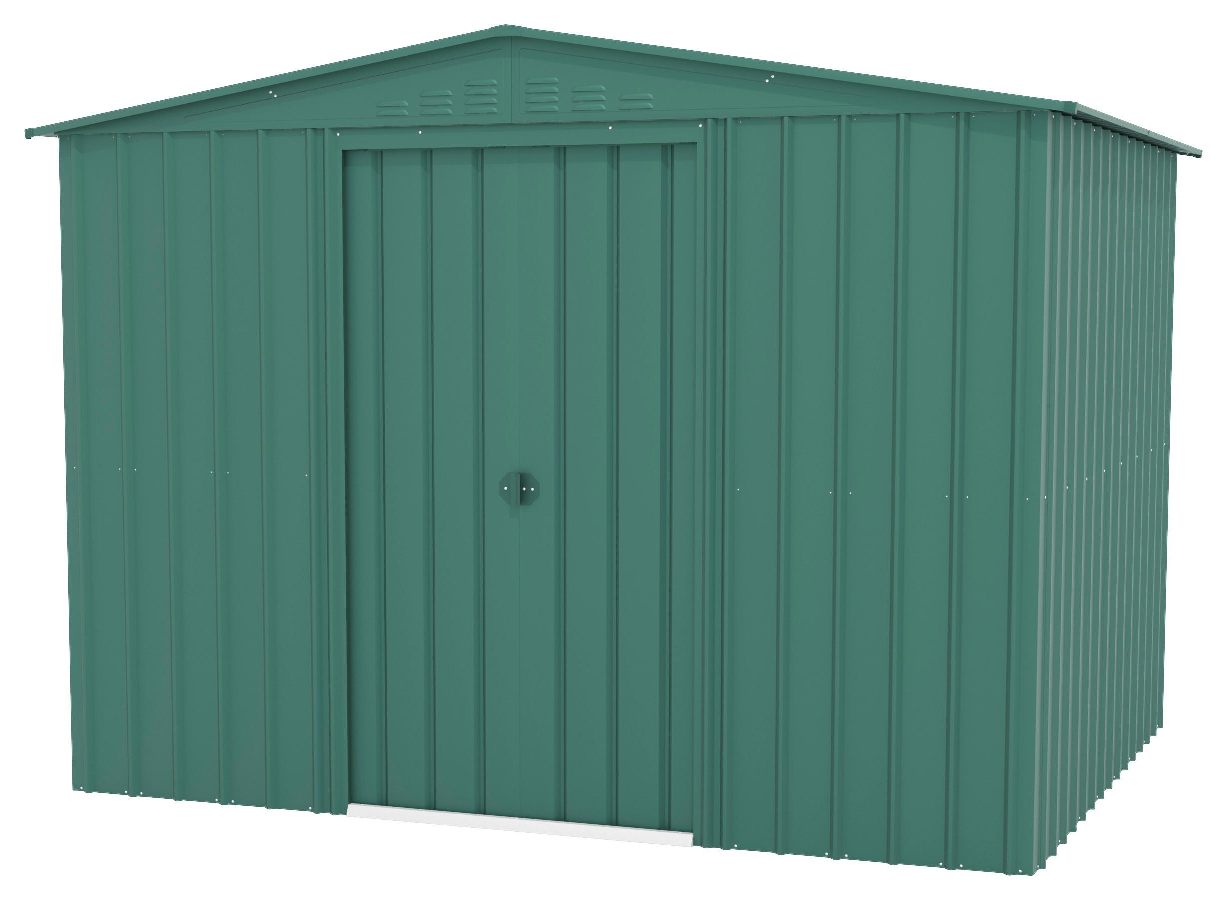 Gerätehaus mit Schiebetür 308x225x247 cm - Jadegrün, Basics, Metall (308/225/247cm)