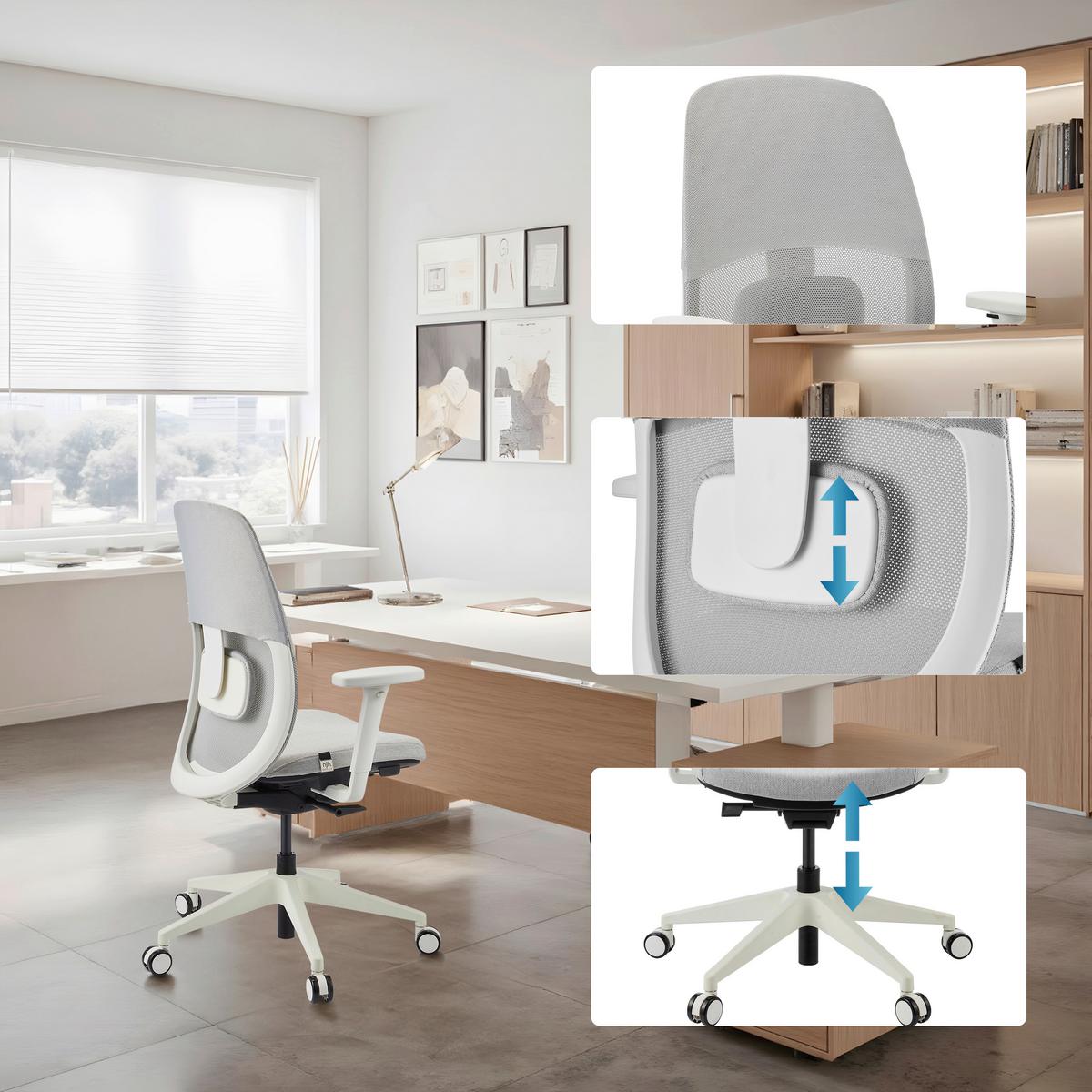 DREHSTUHL Skandis Grau B: 71cm - Grau, MODERN, Kunststoff/Textil (71/112/66cm) - MID.YOU