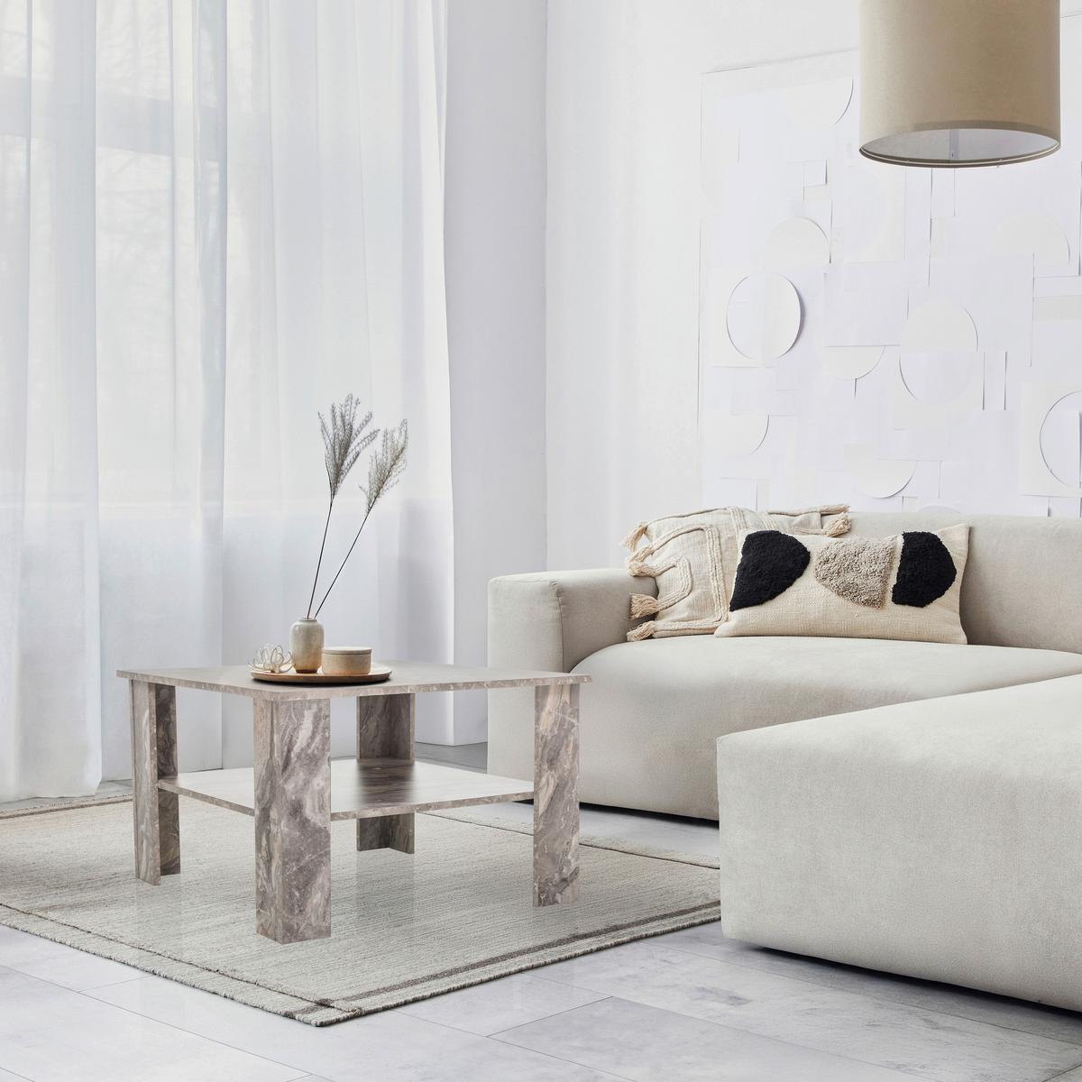 Couchtisch Bismo Grau B: 70 cm - Grau, MODERN, Holzwerkstoff (70/70/45cm) - MID.YOU