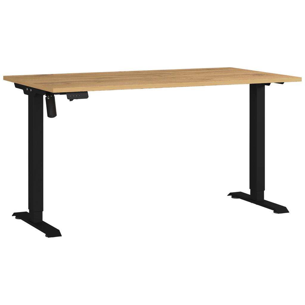 Schreibtisch Profi Schwarz/Eiche Dekor L: 140cm