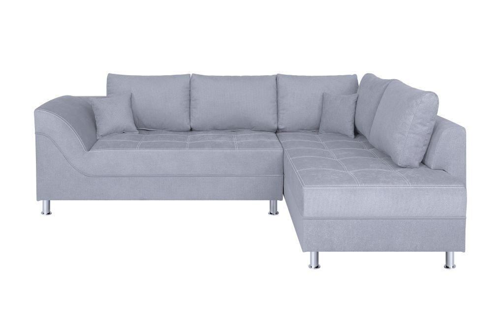 Rohová sedačka BENNY, obojstranná, sivá - čierna/sivá, Design, kompozitné drevo/textil (267/202cm) - P & B