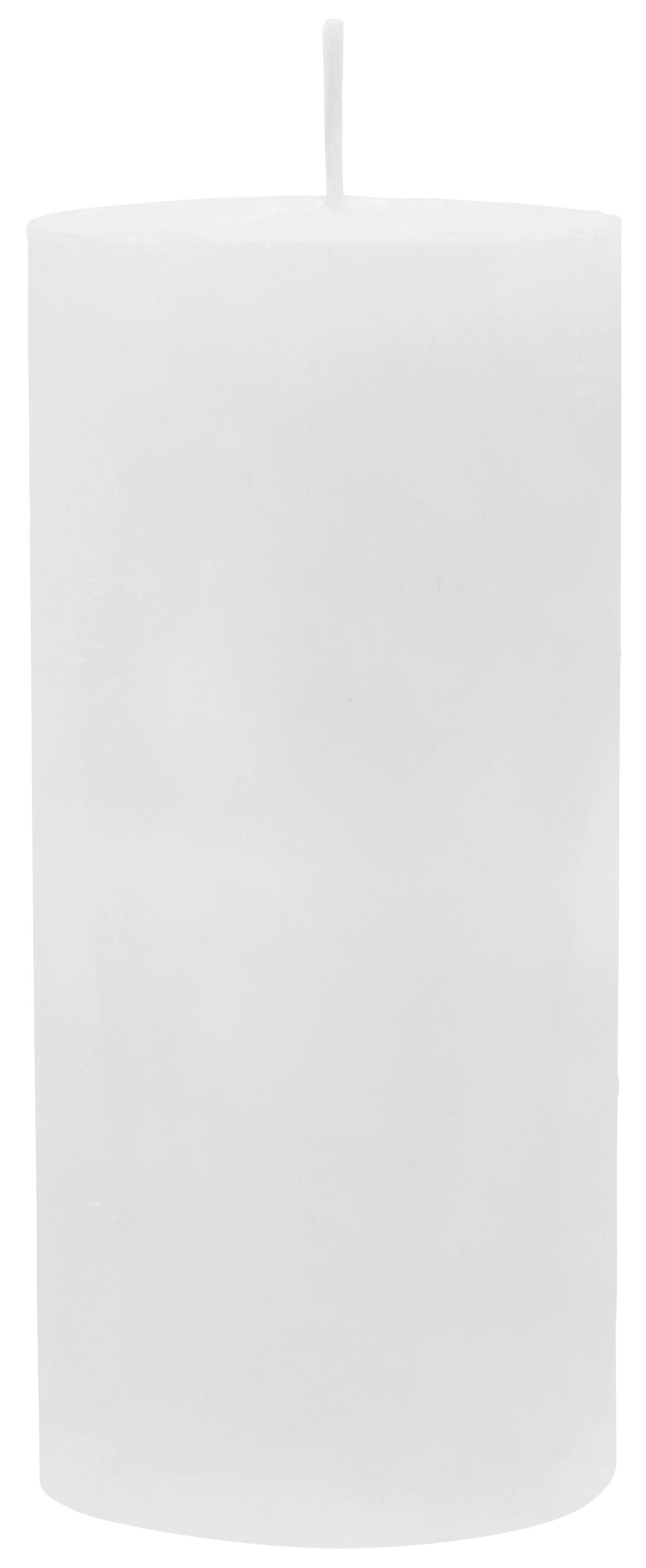 Válcová Svíčka Lia - bílá, Moderní (6,8/15cm) - Premium Living