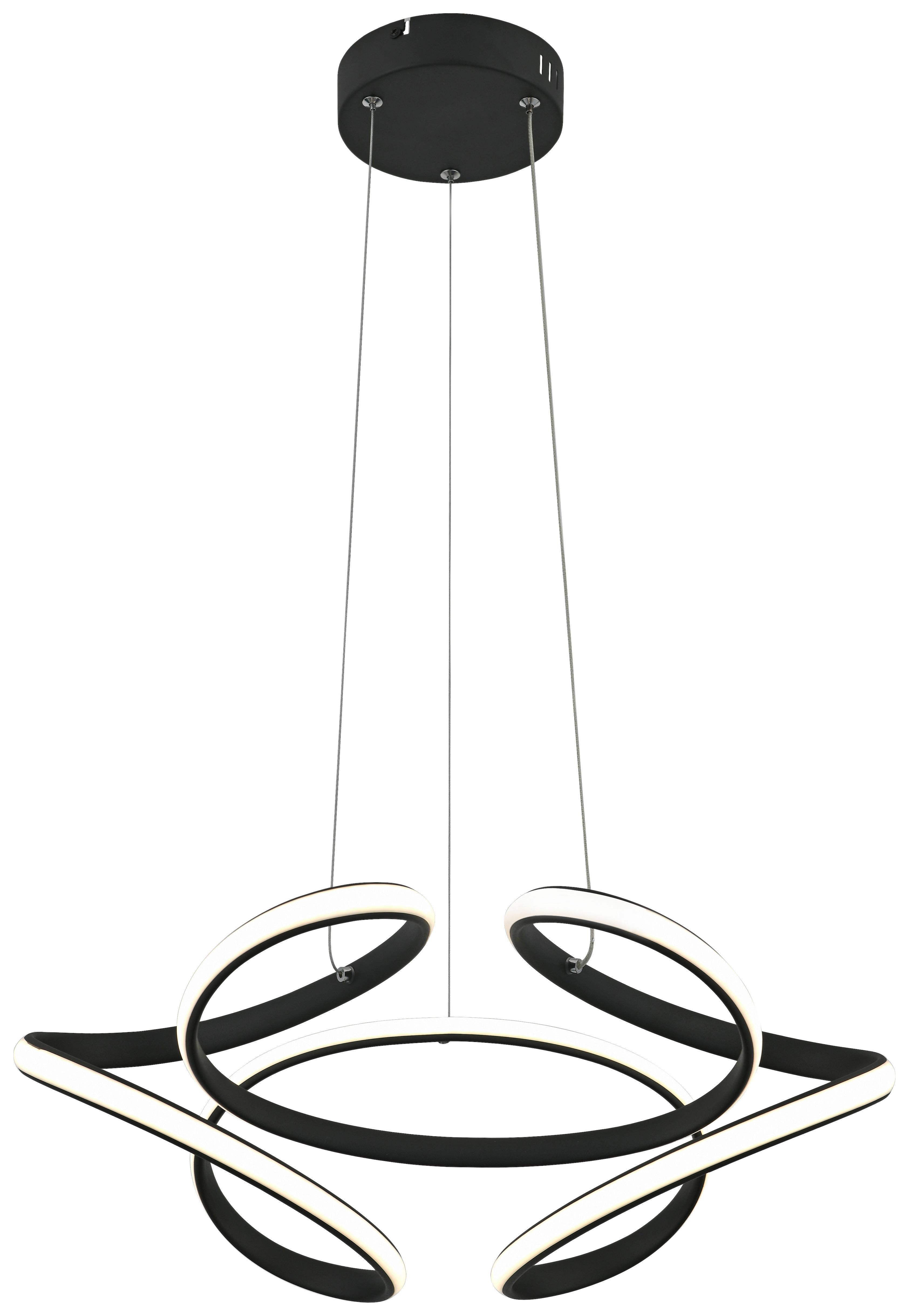 LED-Hängeleuchte Lilian - Weiß, MODERN, Kunststoff/Metall (50/120cm) - Luca Bessoni