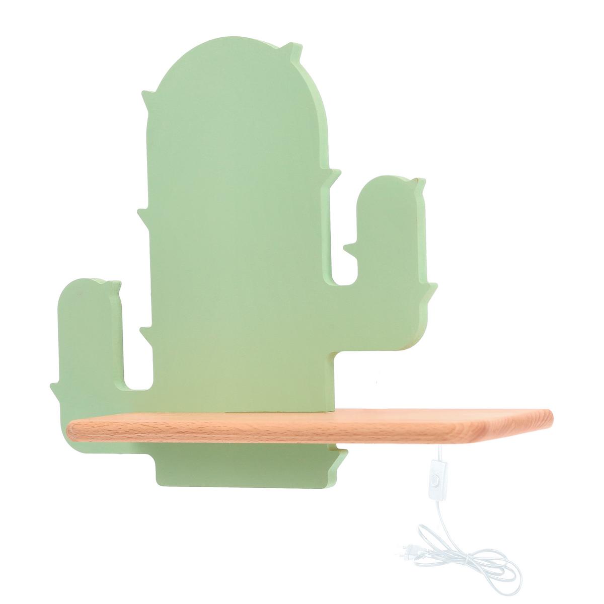 Kinderwandleuchte 21-00996 Cactus 1 - Grün, Basics, Holz/Holzwerkstoff (33/12/27.5cm)
