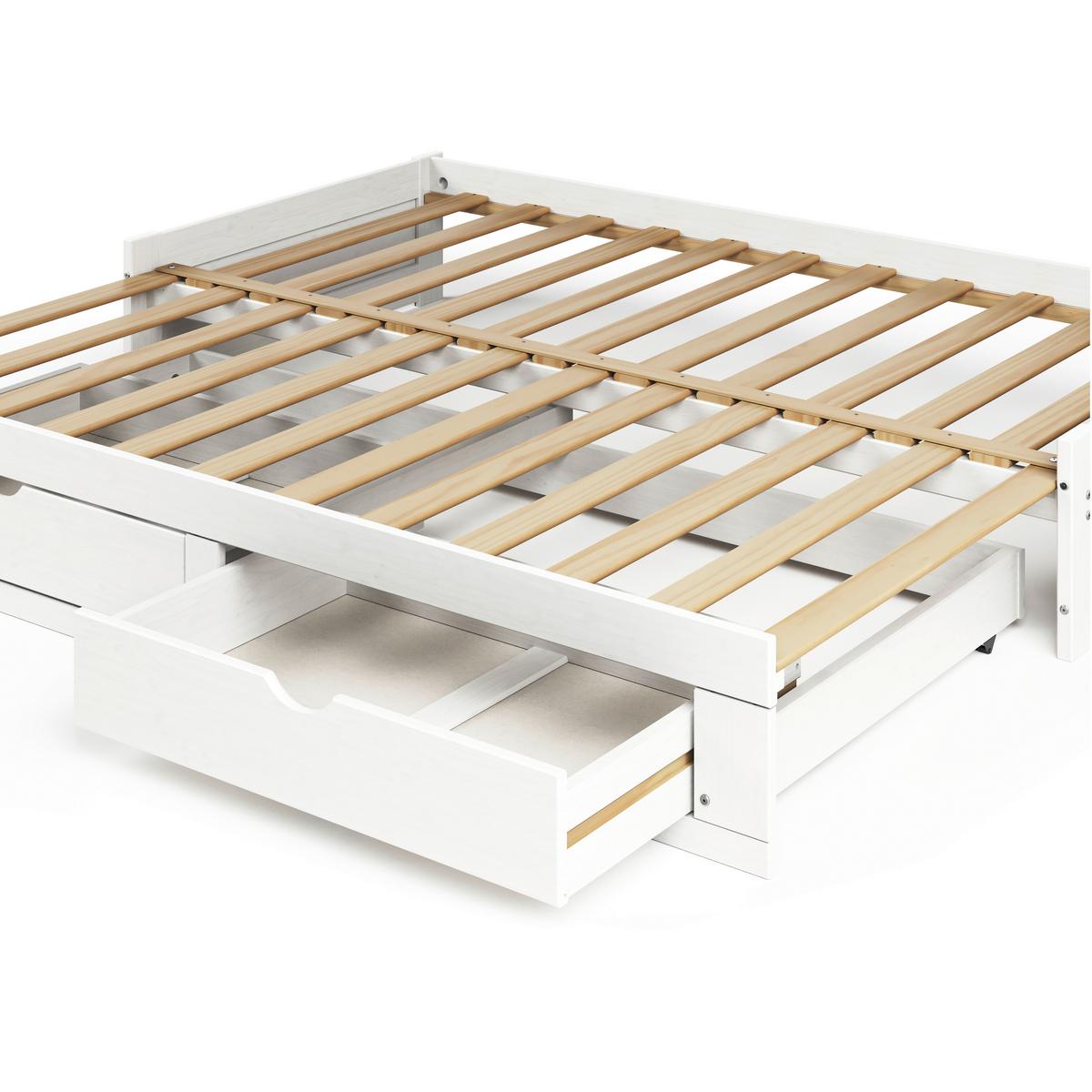 Ausziehbett Livio Ii - Weiß, MODERN, Holz/Holzwerkstoff (90/200cm) - MID.YOU