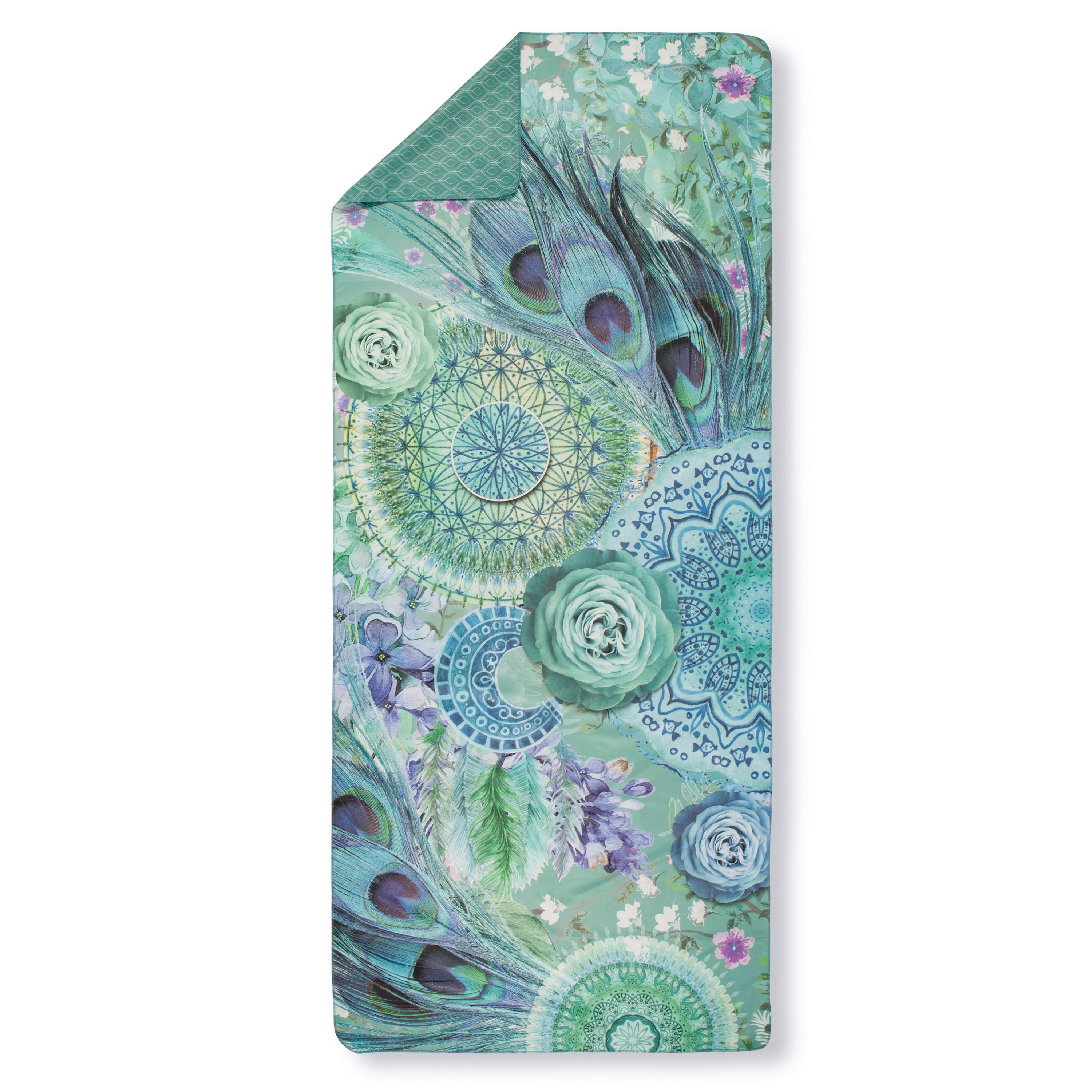 Sporthandtuch Kari Grün Petrol 50x100 cm - Petrol/Grün, Trend, Textil (50/100cm)